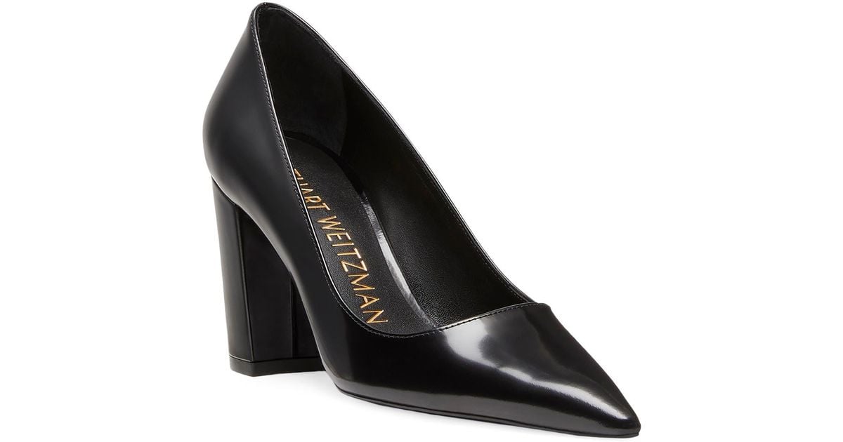 stuart weitzman white block heel
