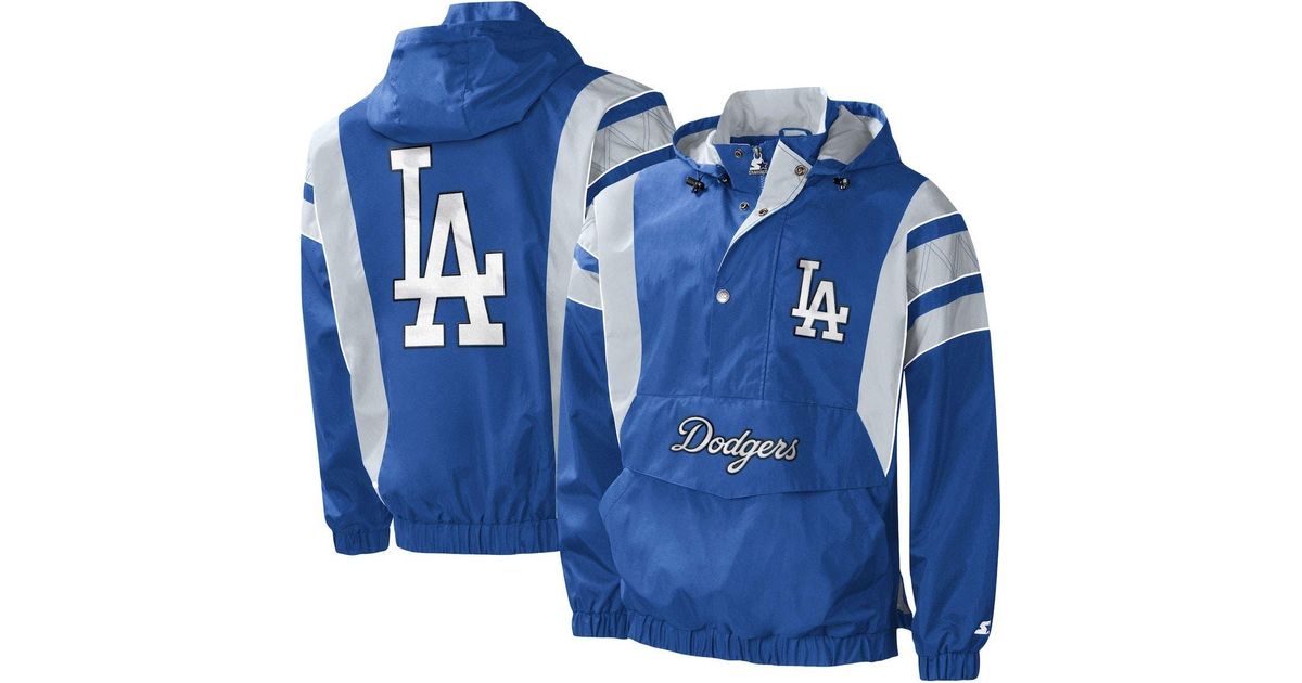 Starter Los Angeles Dodgers Impact Hoodie Halfzip Jacket At Nordstrom