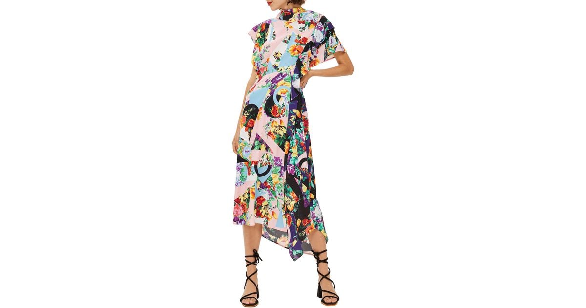 topshop cowl back midi dress