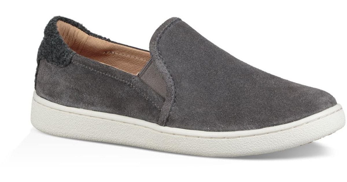 ugg leather slip on sneakers