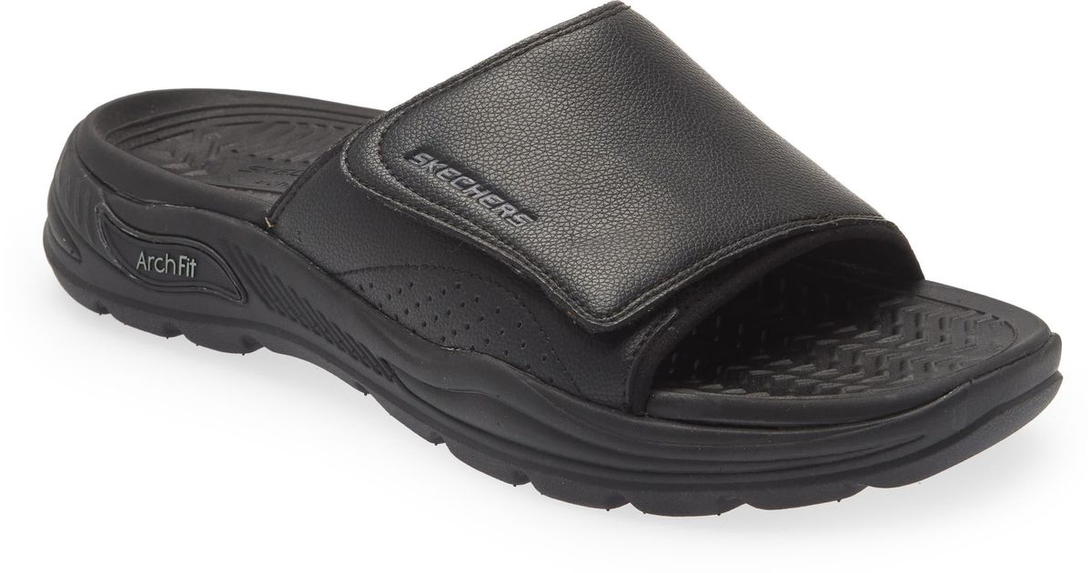 Skechers Arch Fit Motley Revelo Slide Sandal in Gray for Men | Lyst