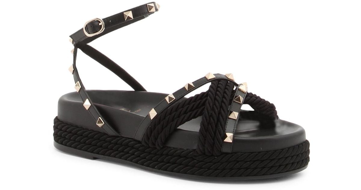 valentino garavani rockstud torchon sandals