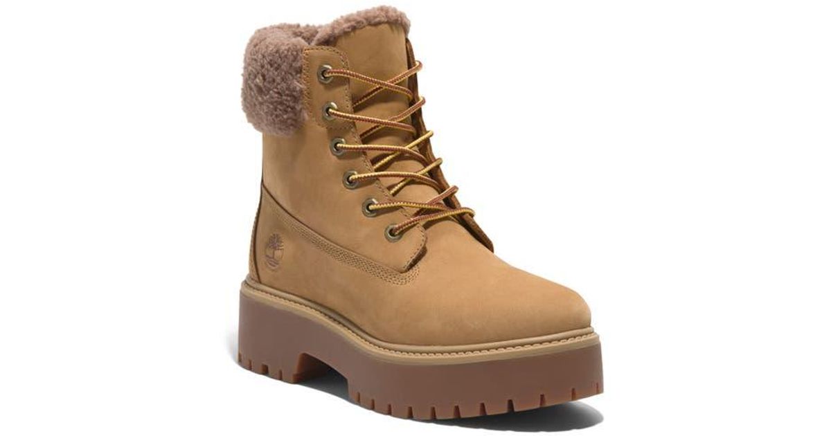Timberland Stone Street Waterproof Faux Fur Lined Platform Boot in ...