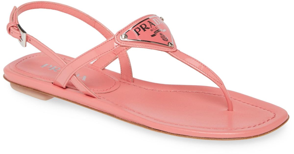 prada logo slide sandal