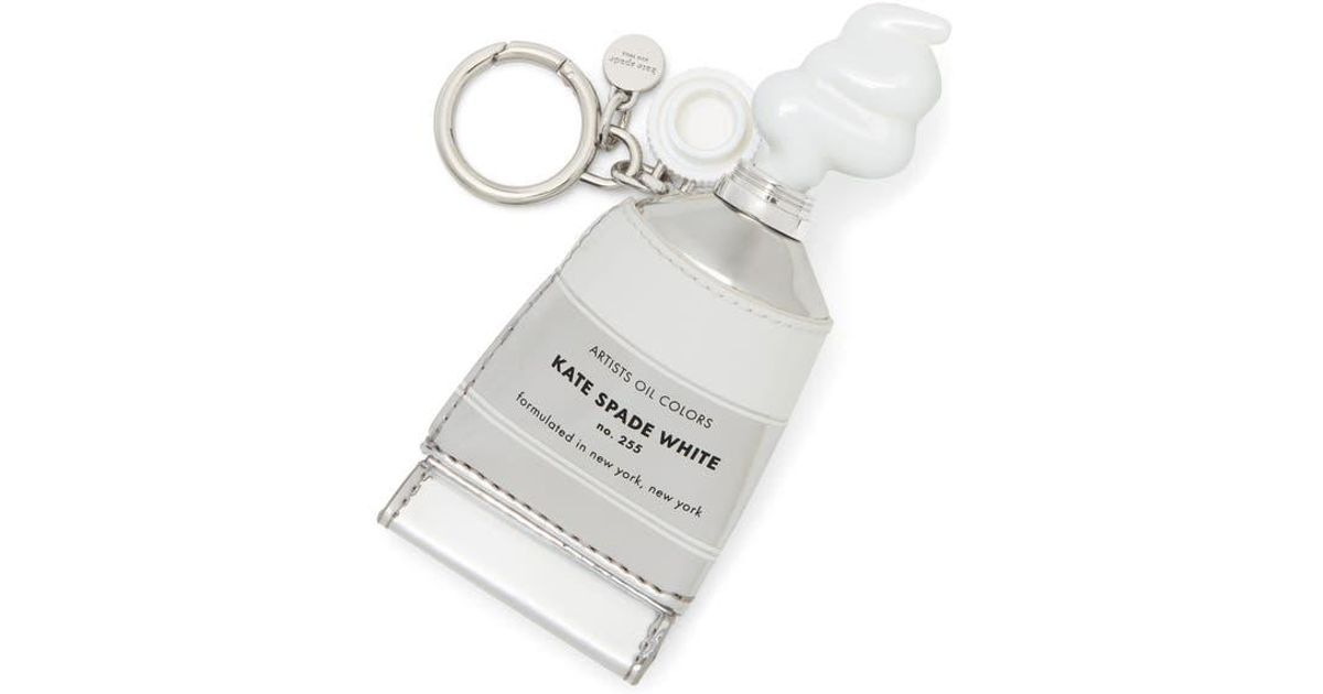 kate spade new york 絵の具ペイント　チューブ キーフォブ白 kate-spade-White-Multi-Squeeze
