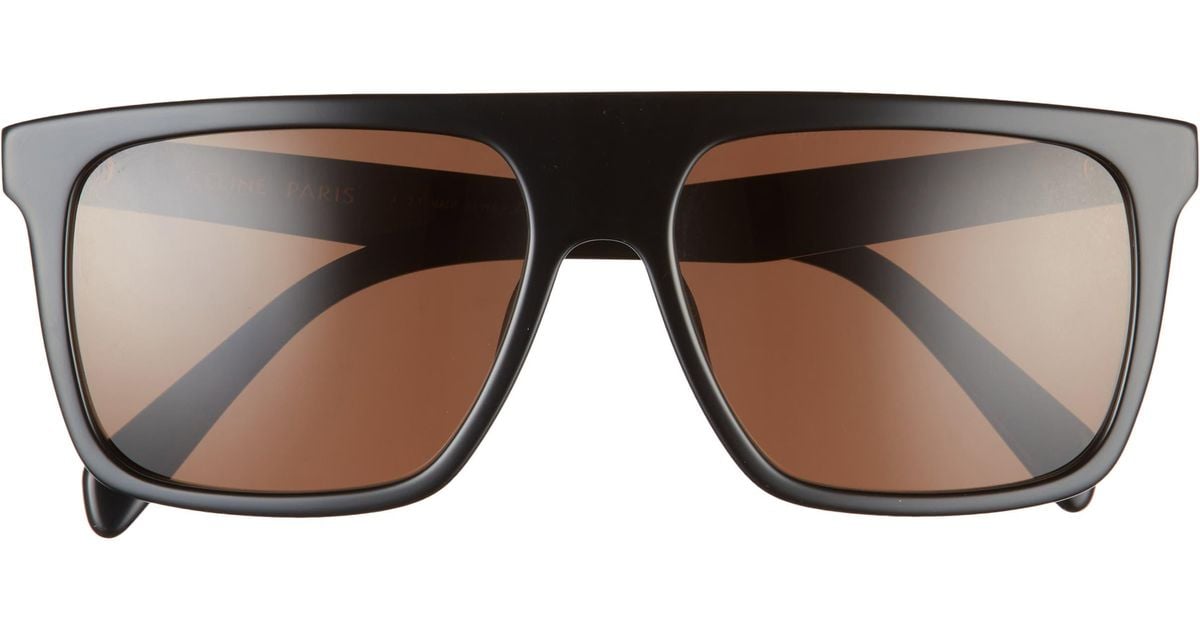 Celine 58mm Flat Top Sunglasses in Brown Lyst