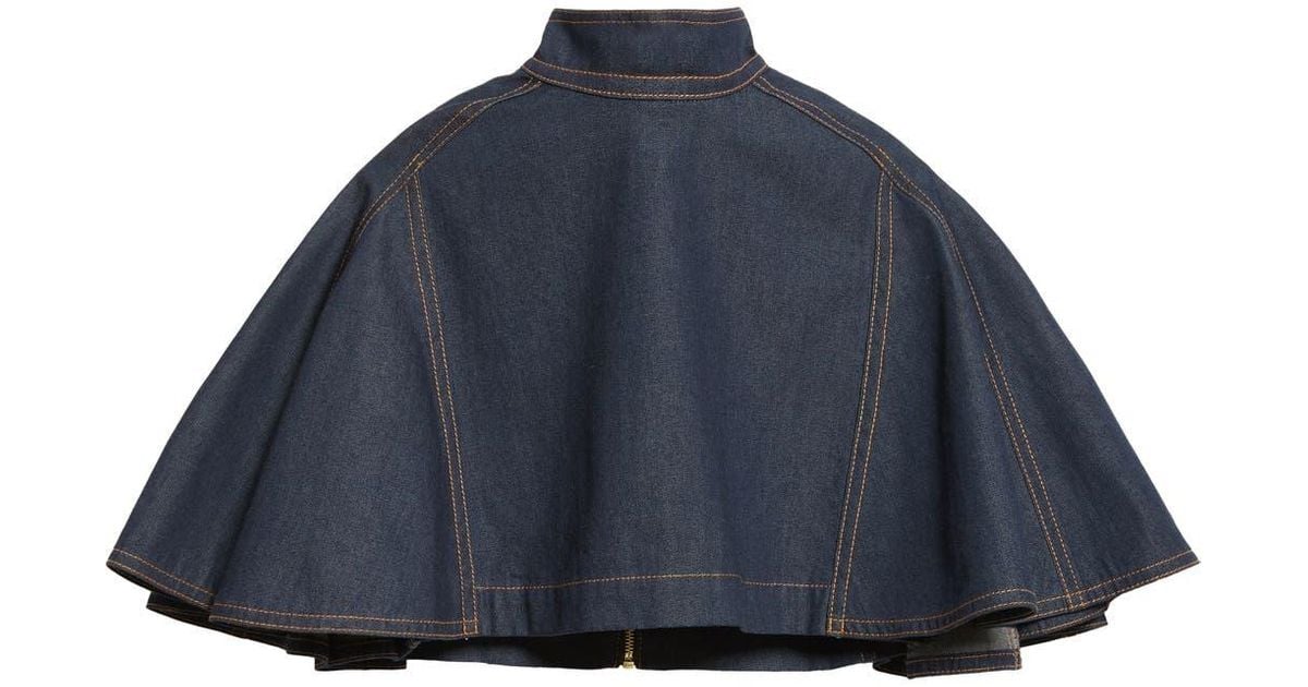 Zimmermann Hypnotic Denim Cape Top in Blue | Lyst