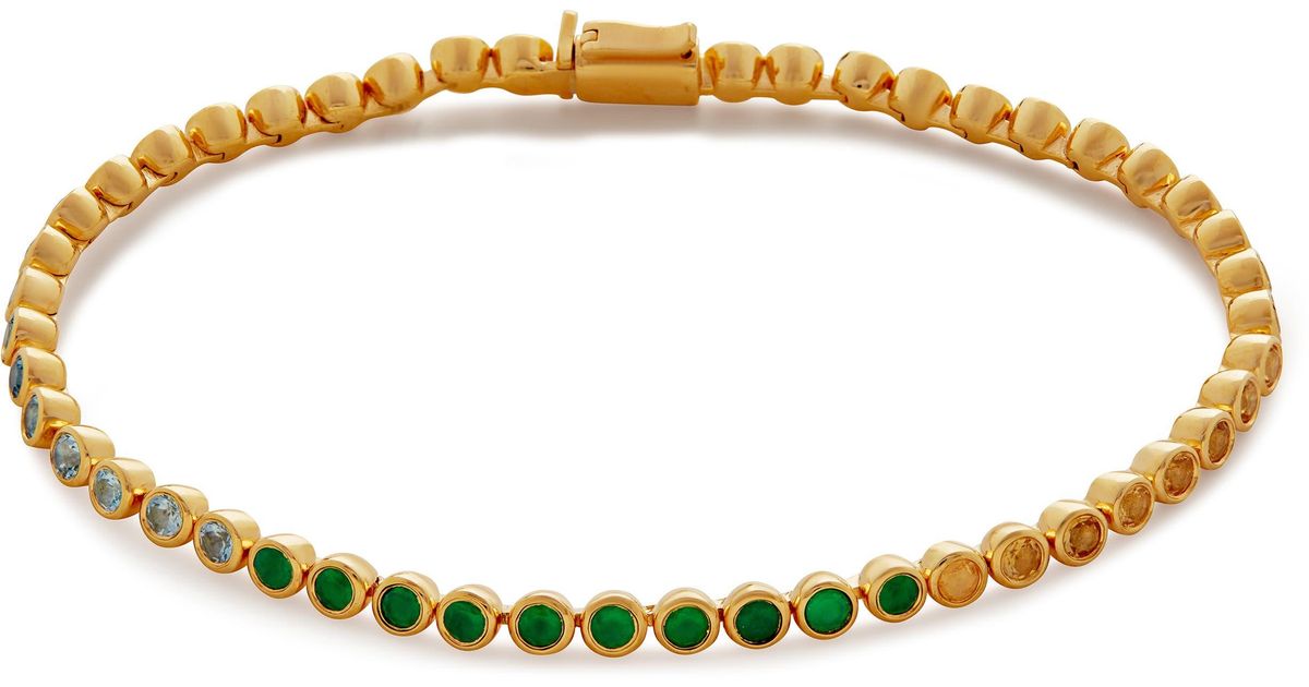 Monica Vinader Rainbow Stone Tennis Bracelet Lyst