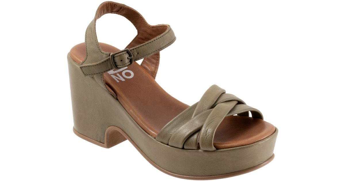 BUENO Sasha Ankle Strap Platform Sandal in Brown | Lyst