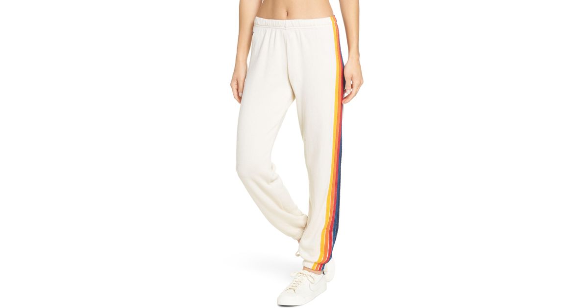 aviator nation white sweatpants