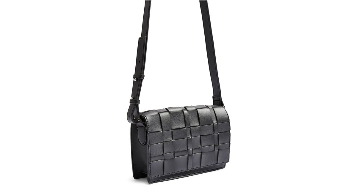 topshop black leather bag