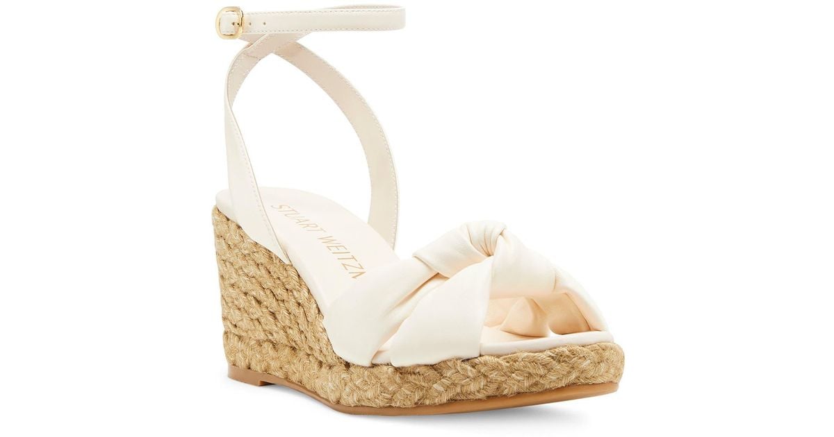 Stuart Weitzman Playa Espadrille Knot Wedge Sandal in Natural Lyst
