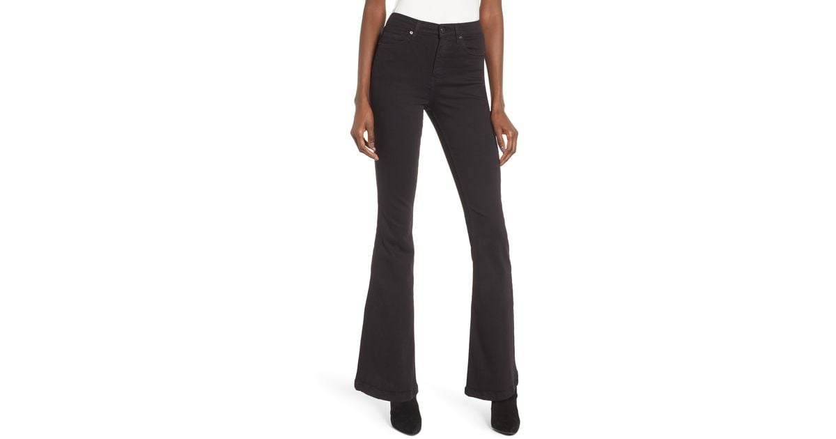 Jamie High Waist Flare Leg Jeans in Black Lyst