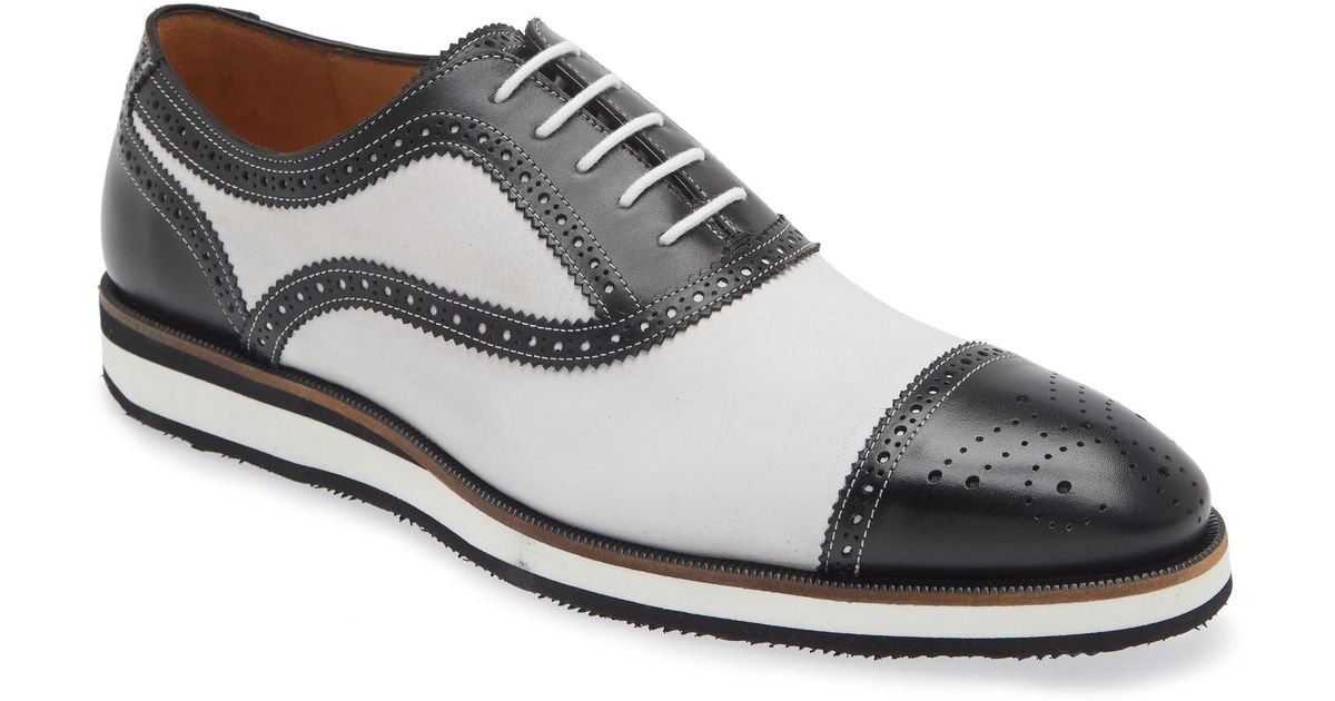 Mezlan Wilder Cap Toe Oxford in White for Men Lyst