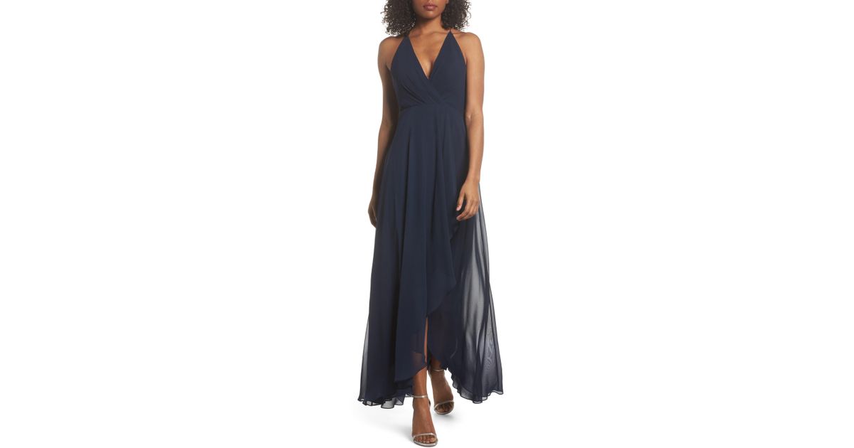farrah ruffle skirt chiffon gown