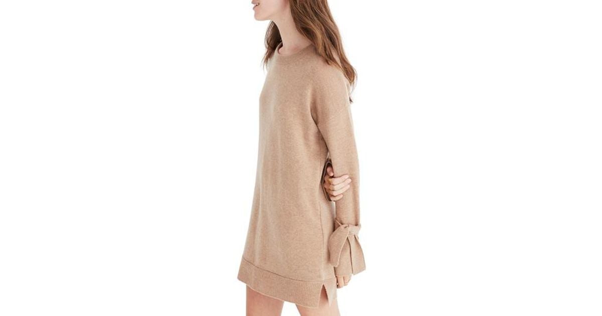 madewell tie cuff sweater dress