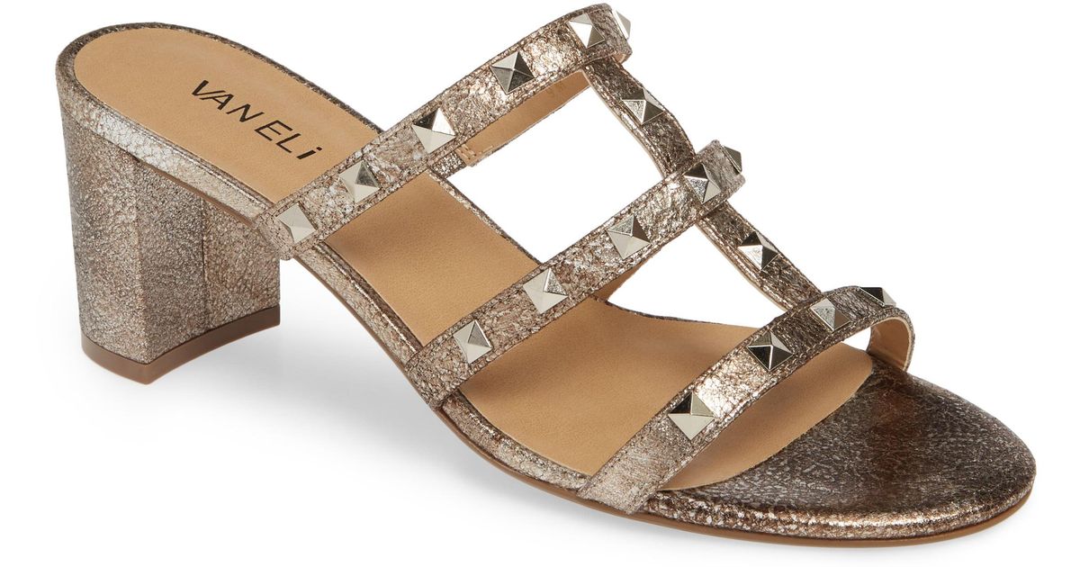 vaneli mayda studded slide sandal
