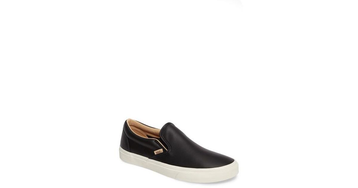 vans lux leather slip on