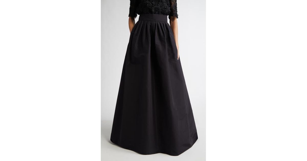 Carolina Herrera Silk Faille Ball Skirt in Black | Lyst
