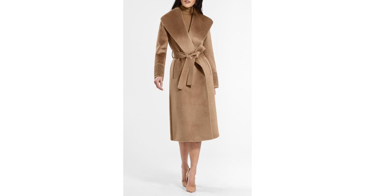 sentaler shawl collar wrap coat