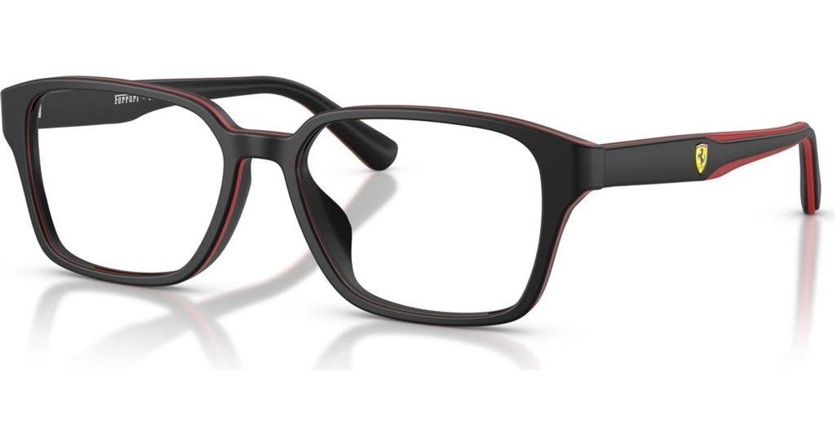 Scuderia Ferrari 54Mm Rectangle Optical Glasses in Black | Lyst