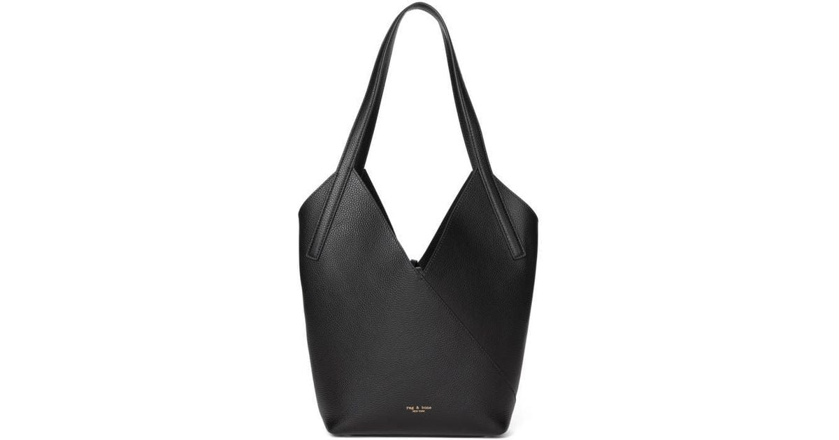 【関税込み】rag & bone ブラック Alix レザー トートバッグ rag & bone: Black Alix Leather Tote | SSENSE