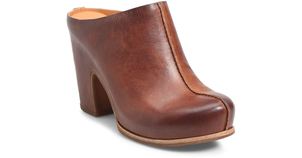kork ease sagano clog dark brown