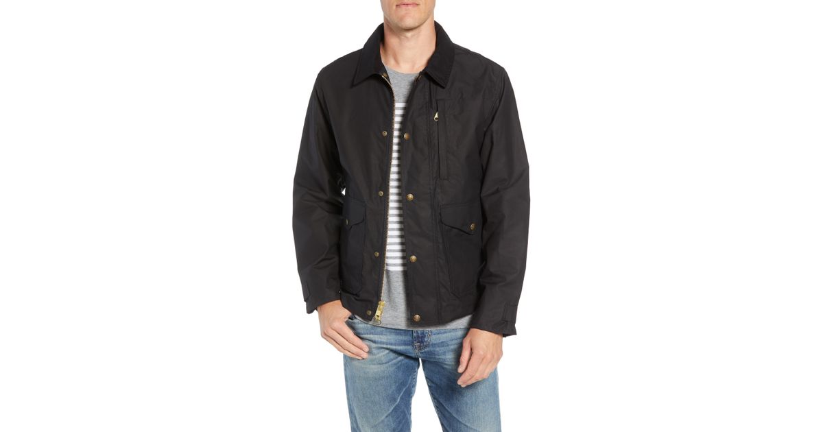Filson Short Mile Marker Waxed Cotton Jacket in Black for Men Lyst