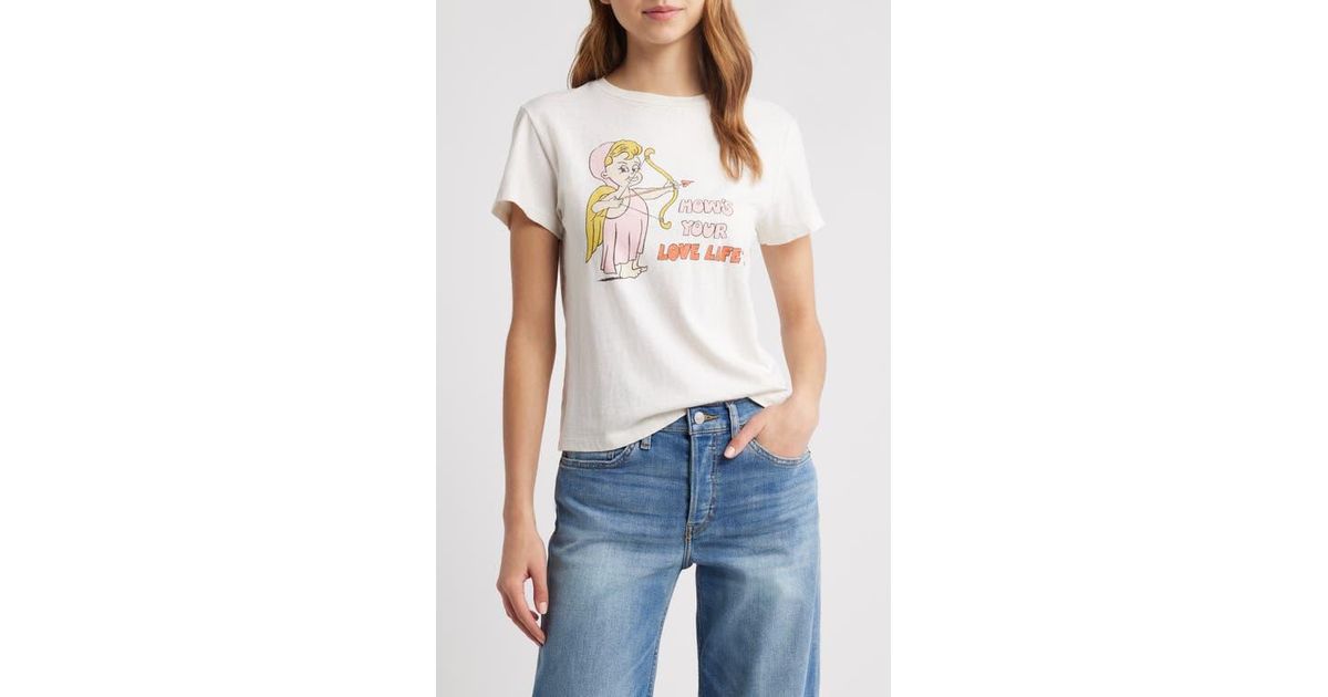 “RE DONE” love Life Classic Tシャツ VintageWhite ReDone Love Life Classic Tee - Vintage White – Kith