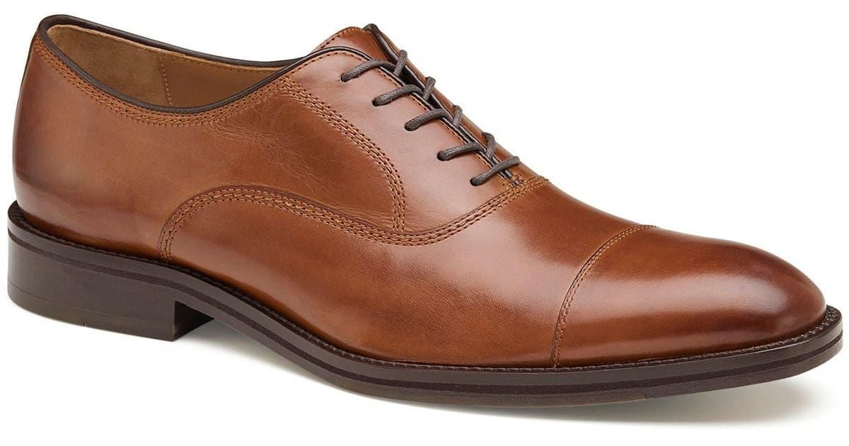 Johnston & Murphy Meade Cap Toe Oxford in Brown for Men Lyst