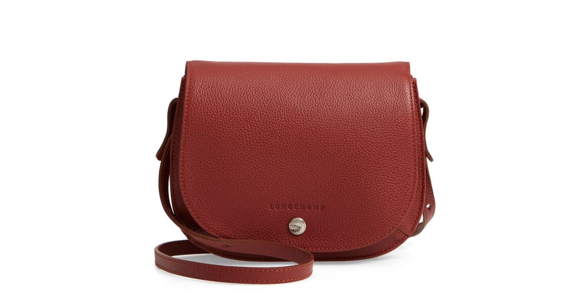 Longchamp Brown Small Le Foulonne Leather Crossbody Bag Longchamp Brown Small Le Foulonne Leather Crossbody Bag