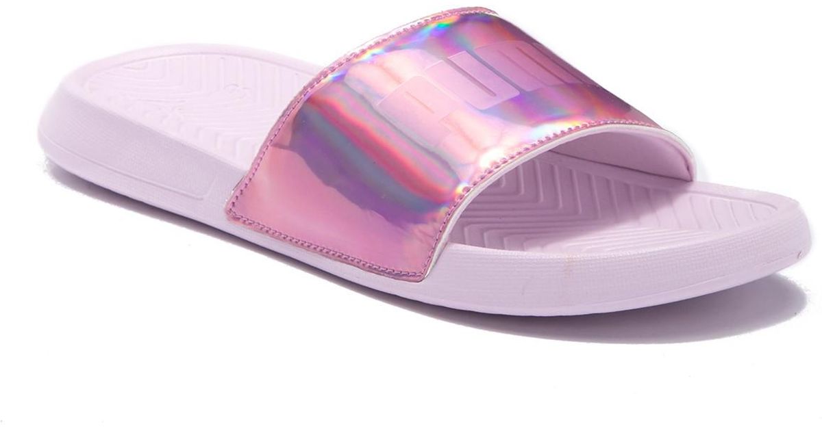 PUMA Popcat Chrome Slide Sandal in 