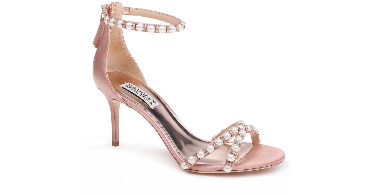 badgley mischka hannah embellished ankle strap sandal