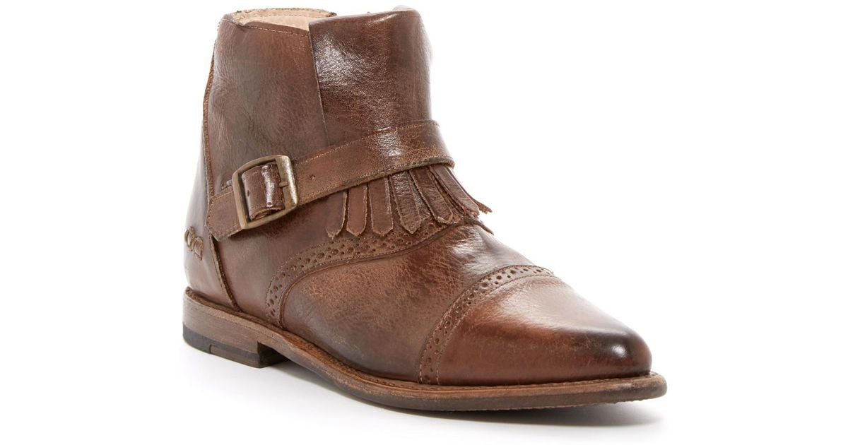 Bed Stu Dipper Leather Bootie in Brown 