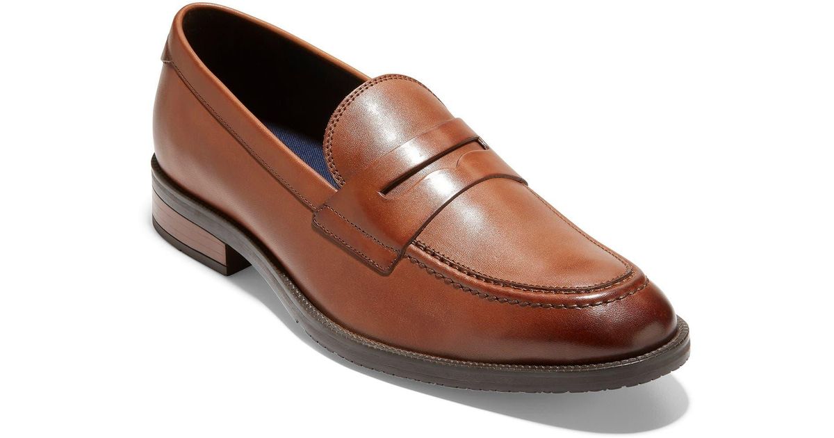 Cole Haan Modern Essentials Leather Penny Loafer In Ch British Tan At