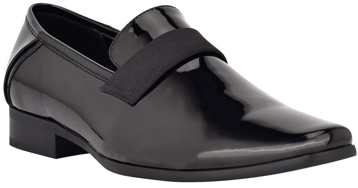 calvin klein bernard patent loafers
