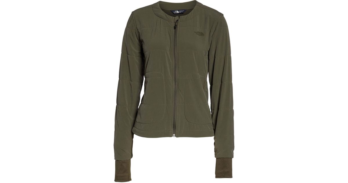 north face collarless jacket