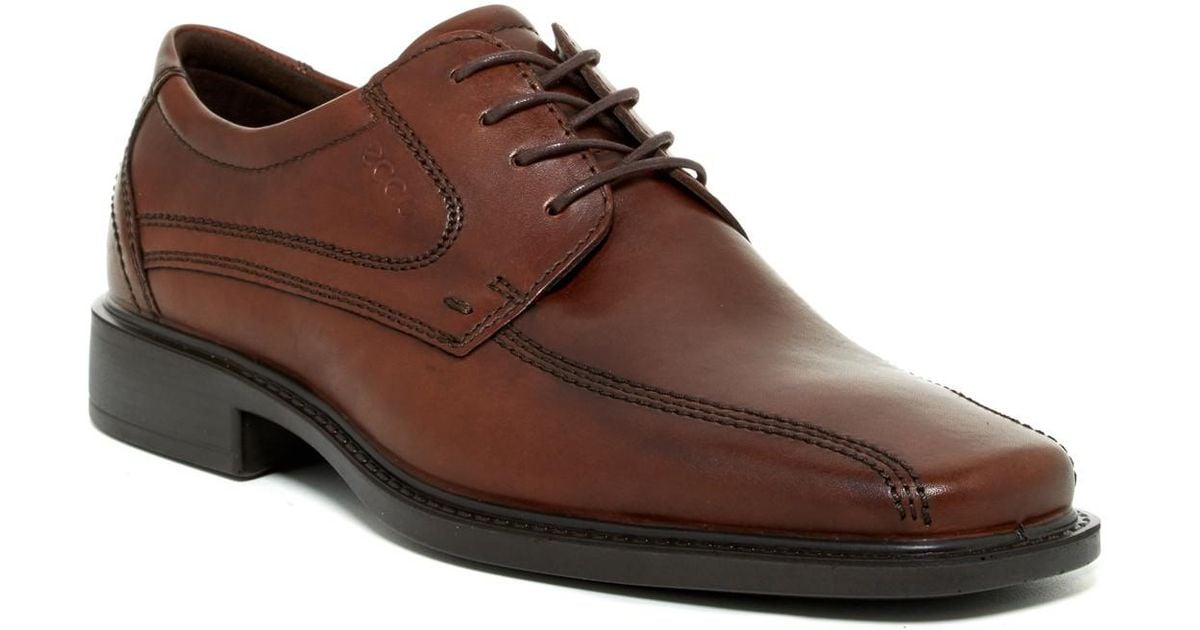 Ecco Leather New Jersey Bicycle Toe Derby in Brown for Men