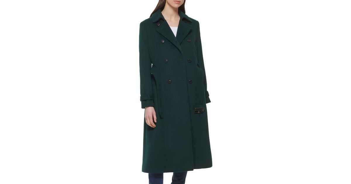Signature Wool NEW Cole Haan Women's Flared Trench Slick Wool Coat