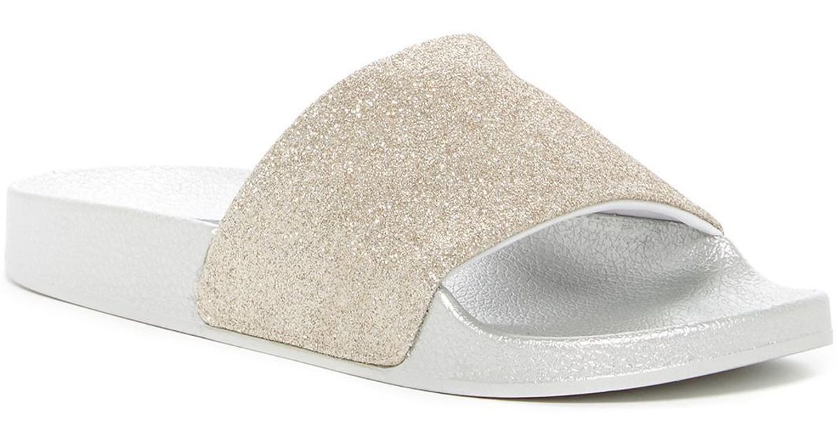 steve madden glitter slides