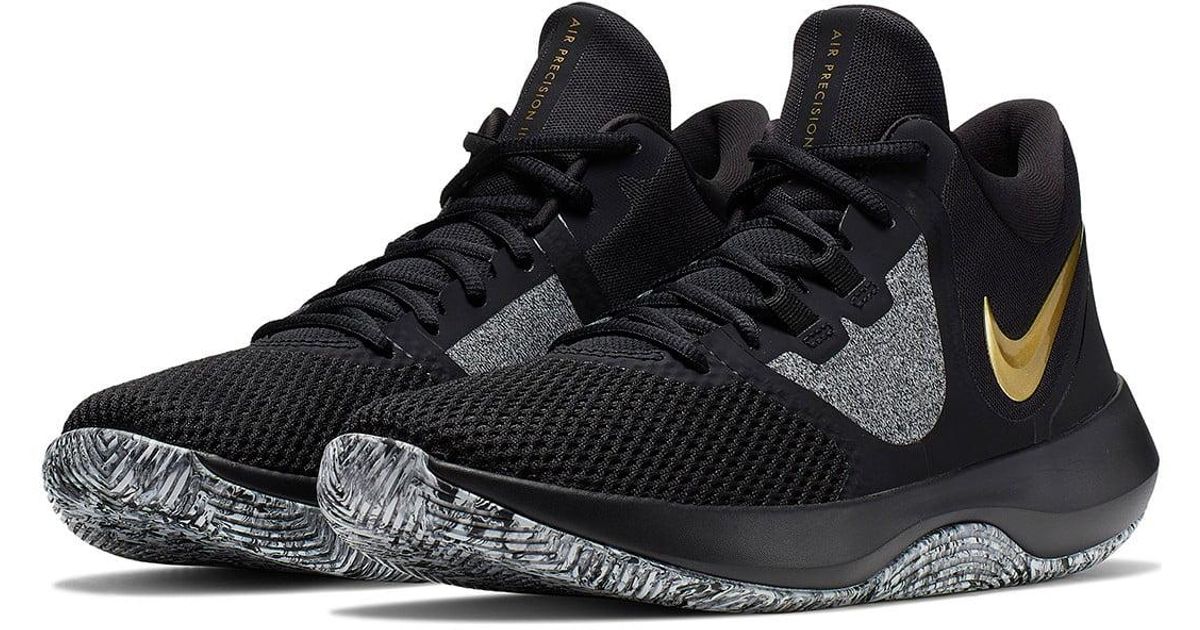 nike air precision black and gold