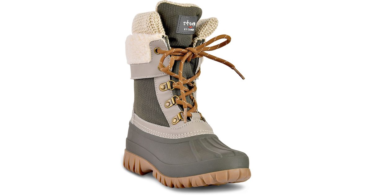 Cougar Shoes Creek Waterproof Faux Shearling Lined Snow Boot Lyst