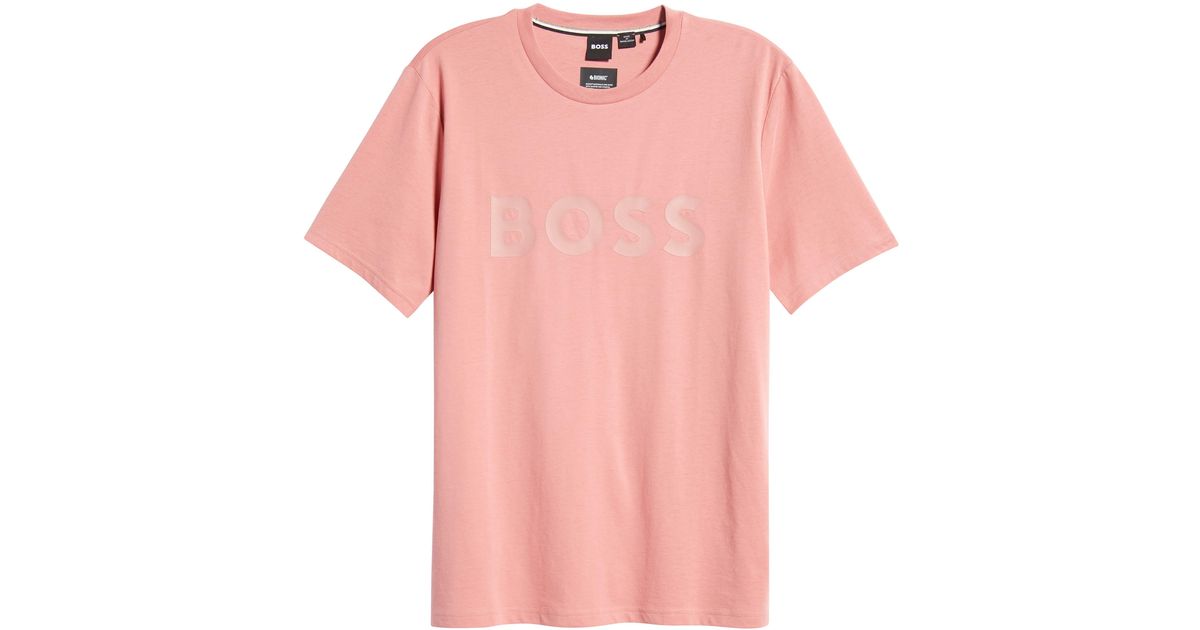BOSS by HUGO BOSS Tiburt Logo Graphic Tee In Open Pink At Nordstrom