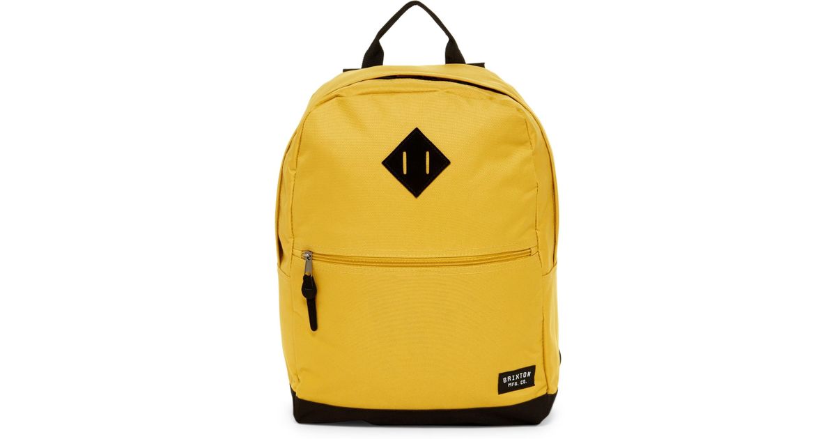 black and yellow backpack