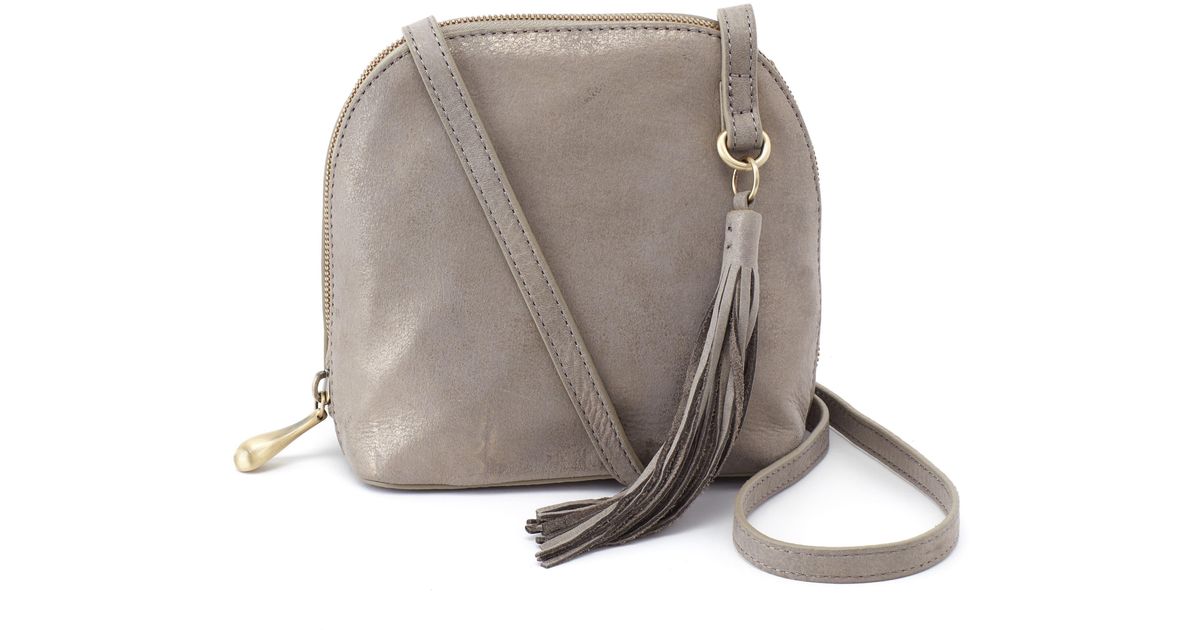 Hobo International Nash Calfskin Leather Crossbody Bag In Granite Gold