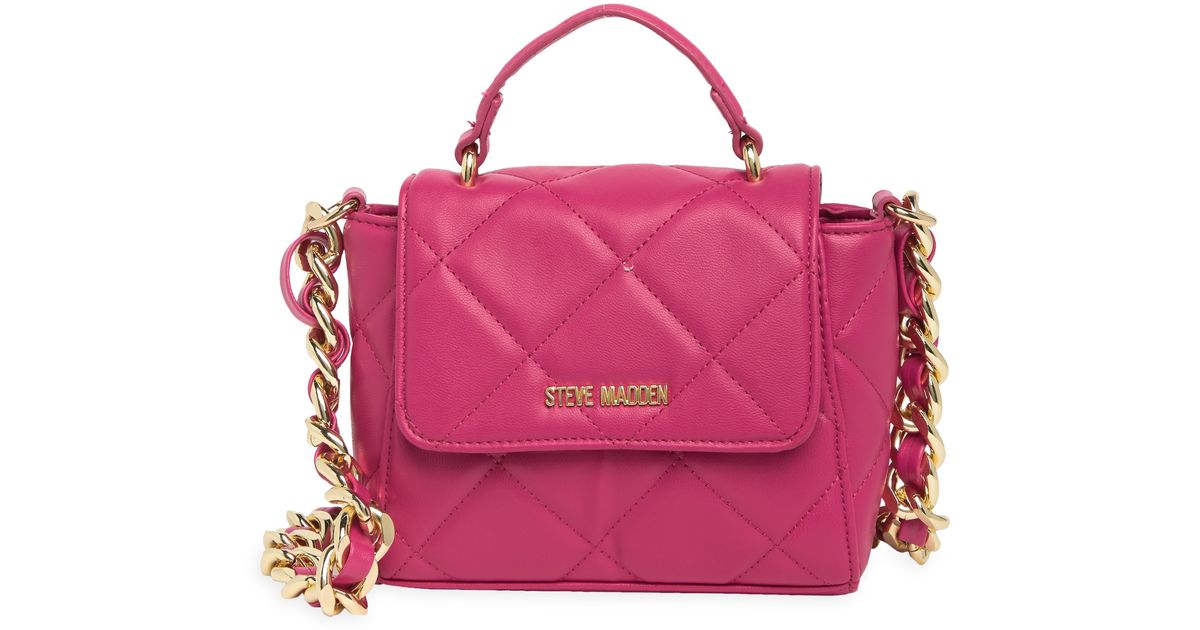 Steve Madden Quilted Crossbody Bag in Pink Lyst