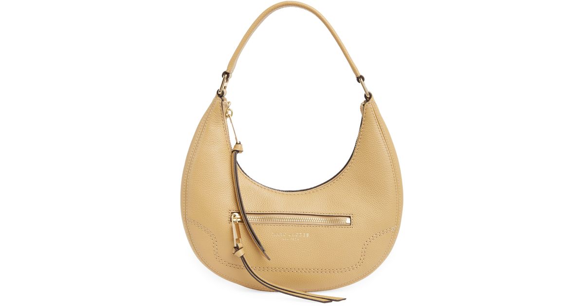 Marc Jacobs Small Leather Crescent Shoulder Bag in Natural Lyst