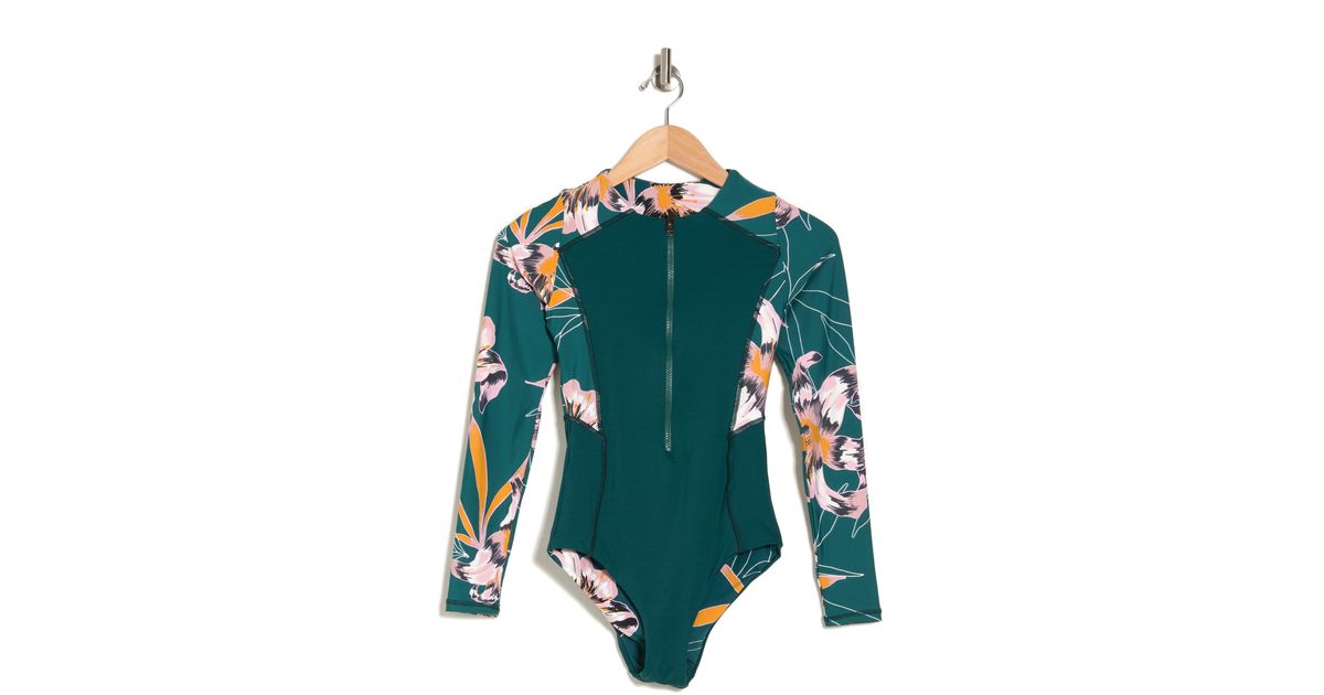 Maaji Arlequin Triton Reversible Upf 50+ Rashguard Onepiece Swimsuit