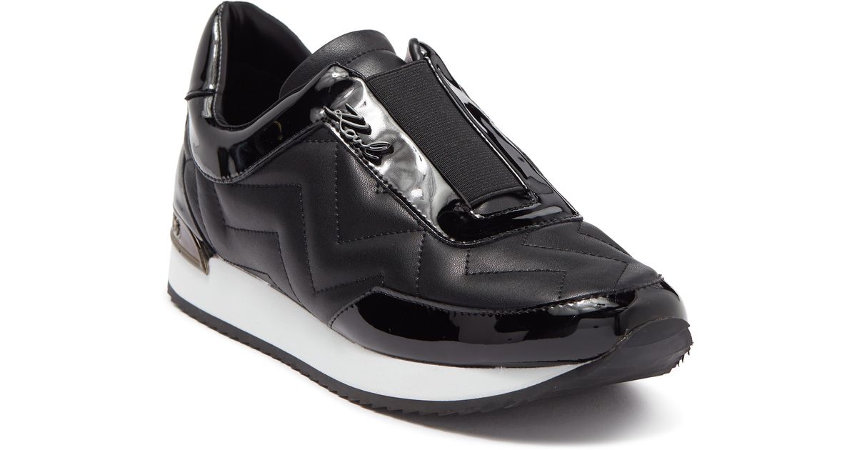 Karl Lagerfeld Melody Slip-on Sneaker in Black Leather (Black) - Lyst