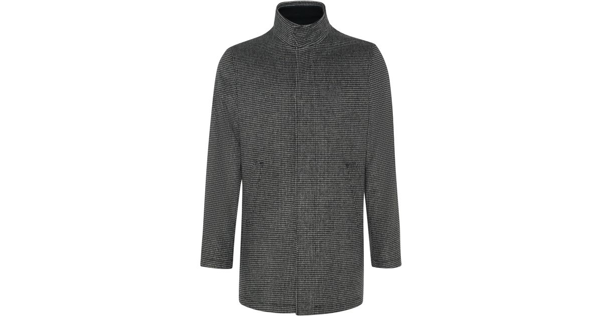 Cardinal Of Canada Houndstooth Car Coat in Gray for Men Lyst